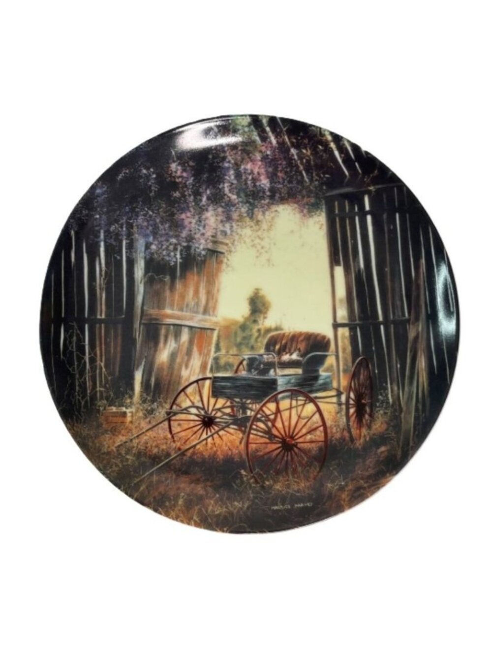 Vintage WS George The Spring Buggy Plate 1989 Collector Plate Country Nostalgia